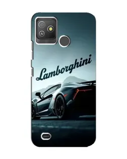 Чехол для TECNO Pop 5 GO с картинкой «Классическая надпись Lamborghini»