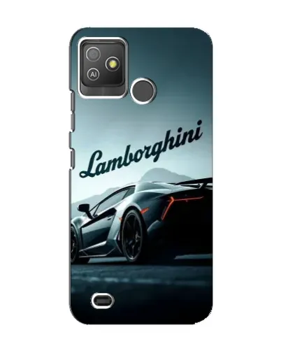 Чехол для TECNO Pop 5 GO с картинкой «Классическая надпись Lamborghini»