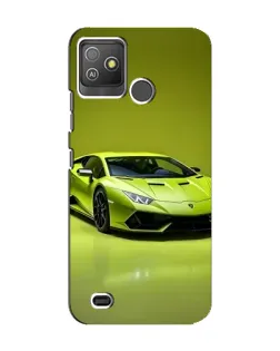 Чехол для TECNO Pop 5 GO с картинкой «Салатовый Lamborghini Huracan»