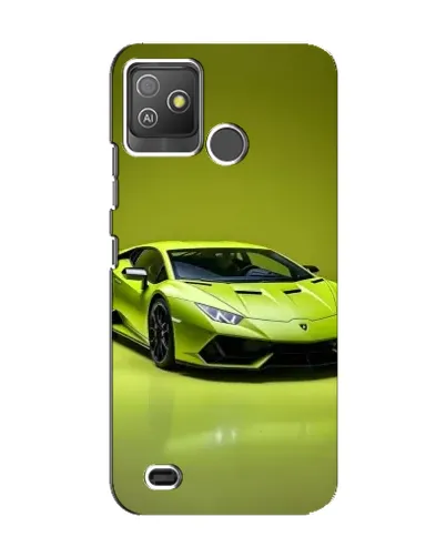 Чехол для TECNO Pop 5 GO с картинкой «Салатовый Lamborghini Huracan»