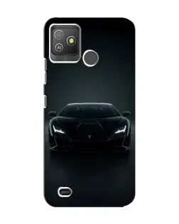 Чехол для TECNO Pop 5 GO с картинкой «Черный Lamborghini Aventador»