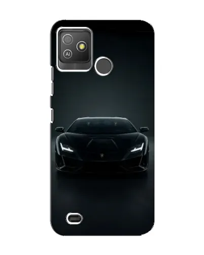 Чехол для TECNO Pop 5 GO с картинкой «Черный Lamborghini Aventador»
