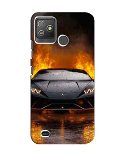 Чехол для TECNO Pop 5 GO с картинкой «Lamborghini в огне»