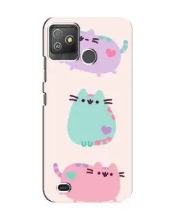 Чехол для TECNO Pop 5 GO с картинкой «Pusheen трио»