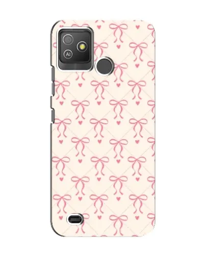 Чехол для TECNO Pop 5 GO с картинкой «Розовые бантики Coquette»