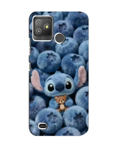 Чехол для TECNO Pop 5 GO с картинкой «Стич и голубика»