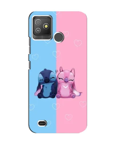 Чехол для TECNO Pop 5 GO с картинкой «Stitch и Angel Love»