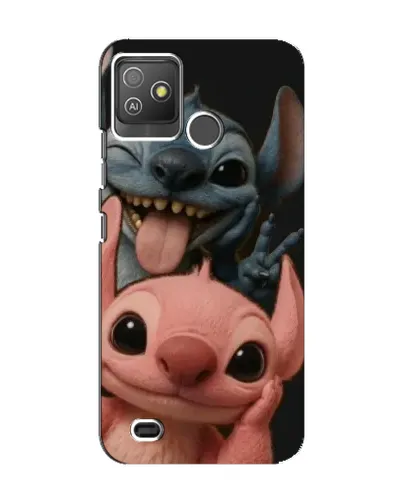 Чехол для TECNO Pop 5 GO с картинкой «Стич и Ангел»