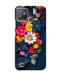 Чехол для TECNO Pop 5 GO с картинкой «Цветочная феерия»