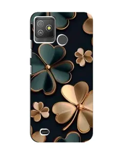 Чехол для TECNO Pop 5 GO с картинкой «Клевер в золоте»