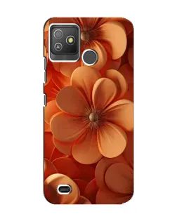 Чехол для TECNO Pop 5 GO с картинкой «Оранжевый макро цветок»