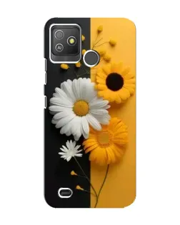 Чехол для TECNO Pop 5 GO с картинкой «Подсолнух и ромашка»