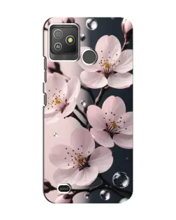 Чехол для TECNO Pop 5 GO с картинкой «Нежная сакура и капли»