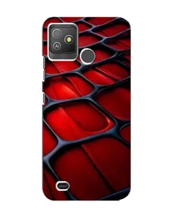 Чехол для TECNO Pop 5 GO с картинкой «Красная глянцевая сетка»