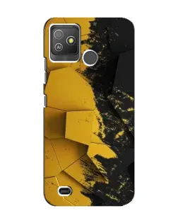 Чехол для TECNO Pop 5 GO с картинкой «Золотые осколки геометрии»