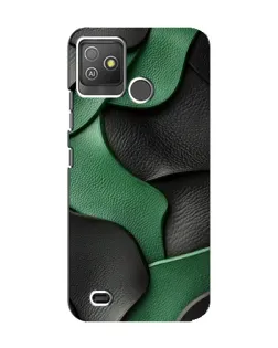 Чехол для TECNO Pop 5 GO с картинкой «Зеленые кожаные волны»