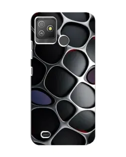 Чехол для TECNO Pop 5 GO с картинкой «Объемная темная решетка»