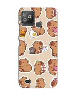 Чехол для TECNO Pop 5 GO с картинкой «Капибары паттерн» Чехол для TECNO Pop 5 GO с картинкой «Капибары паттерн»