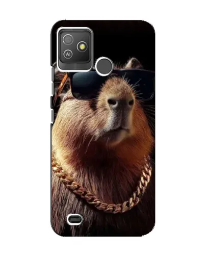Чехол для TECNO Pop 5 GO с картинкой «Капибара золотая цепь» Чехол для TECNO Pop 5 GO с картинкой «Капибара золотая цепь»