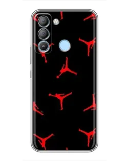 Чохол для TECNO Pop 5 LTE з картинкою «Jordan Red Pattern»
