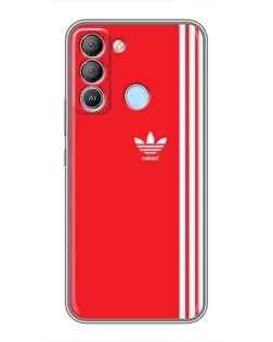 Чохол для TECNO Pop 5 LTE з картинкою «Червоний мінімалізм Adidas»