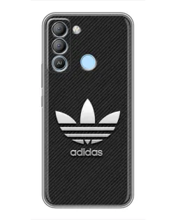 Чохол для TECNO Pop 5 LTE з картинкою «Adidas Карбонова текстура»