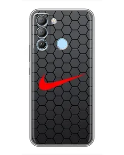 Чохол для TECNO Pop 5 LTE з картинкою «Nike — карбонова сітка»