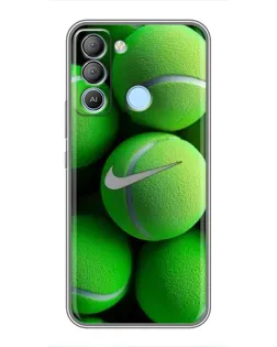 Чохол для TECNO Pop 5 LTE з картинкою «Тенісні м'ячі Найк»