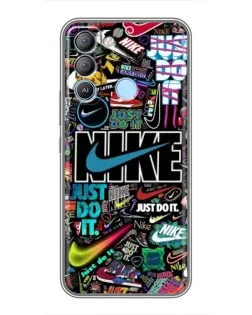 Чехол для TECNO Pop 5 LTE с картинкой «Яркий коллаж Nike»