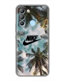 Чехол для TECNO Pop 5 LTE с картинкой «Тропический принт Nike»