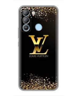 Чохол для TECNO Pop 5 LTE з картинкою «LV — золоті іскри»