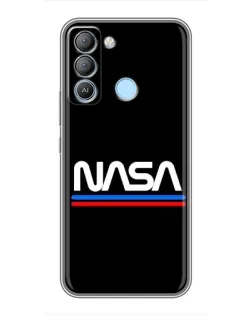 Чохол для TECNO Pop 5 LTE з картинкою «NASA — класика Red Blue»