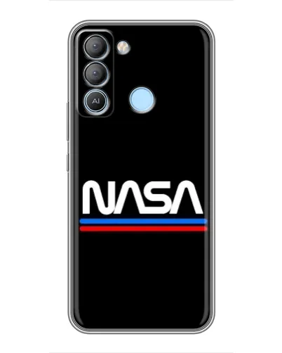 Чохол для TECNO Pop 5 LTE з картинкою «NASA — класика Red Blue» Чохол для TECNO Pop 5 LTE з картинкою «NASA — класика Red Blue»