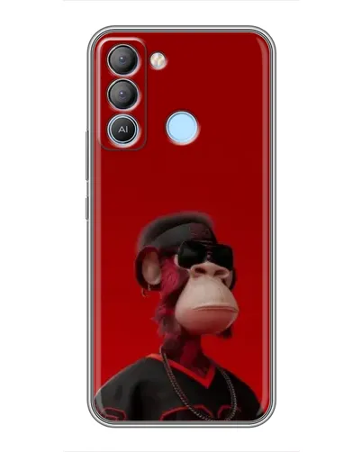 Чохол для TECNO Pop 5 LTE з картинкою «Bored Ape в червоному» Чохол для TECNO Pop 5 LTE з картинкою «Bored Ape в червоному»