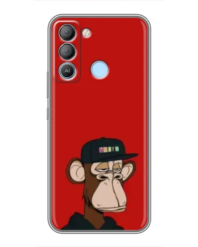Чохол для TECNO Pop 5 LTE з картинкою «Bored Ape — червоний фон» Чохол для TECNO Pop 5 LTE з картинкою «Bored Ape — червоний фон»