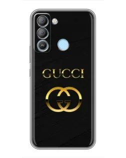 Чохол для TECNO Pop 5 LTE з картинкою «Золотий логотип Gucci»