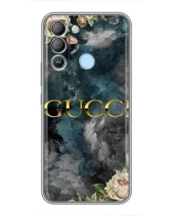Чехол для TECNO Pop 5 LTE с картинкой «Абстрактные цветы Gucci»