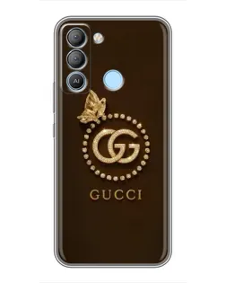 Чохол для TECNO Pop 5 LTE з картинкою «Gucci — золотий метелик»