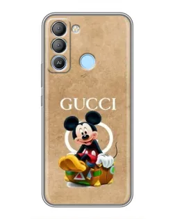 Чохол для TECNO Pop 5 LTE з картинкою «Міккі Маус Gucci — крафт»