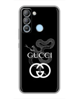 Чохол для TECNO Pop 5 LTE з картинкою «Gucci — срібна змія»