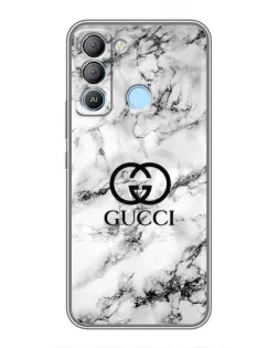 Чохол для TECNO Pop 5 LTE з картинкою «Gucci — мармуровий шик»