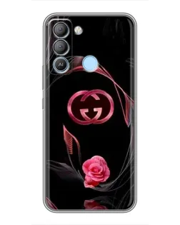 Чохол для TECNO Pop 5 LTE з картинкою «Gucci — неонова троянда»