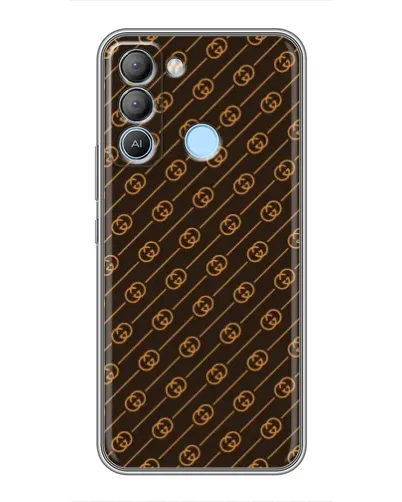 Чохол для TECNO Pop 5 LTE з картинкою «Gucci — золоті діагоналі» Чохол для TECNO Pop 5 LTE з картинкою «Gucci — золоті діагоналі»