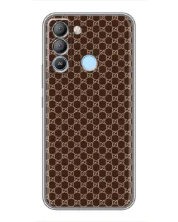 Чехол для TECNO Pop 5 LTE с картинкой «Gucci — шоколадная сетка»
