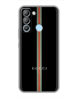 Чехол для TECNO Pop 5 LTE с картинкой «Gucci — строгая линия»