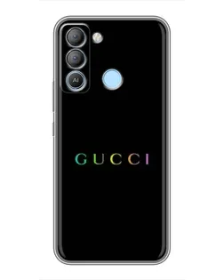 Чехол для TECNO Pop 5 LTE с картинкой «Gucci — неоновый минимализм»