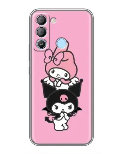 Чохол для TECNO Pop 5 LTE з картинкою «Тріо My Melody та Kuromi»