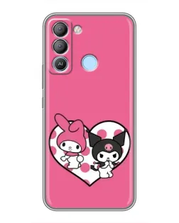 Чохол для TECNO Pop 5 LTE з картинкою «Kuromi та My Melody»