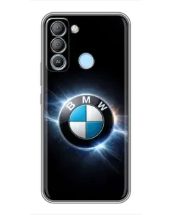 Чохол для TECNO Pop 5 LTE з картинкою «BMW — неонове сяйво»