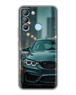 Чохол для TECNO Pop 5 LTE з картинкою «BMW у вогнях міста»